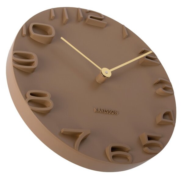 Karlsson Designové nástěnné hodiny 5311BR Karlsson, cappuccino