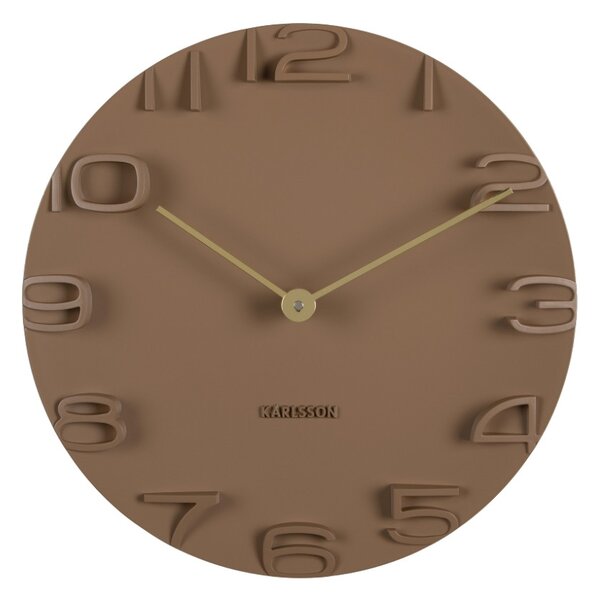 Karlsson Designové nástěnné hodiny 5311BR Karlsson, cappuccino