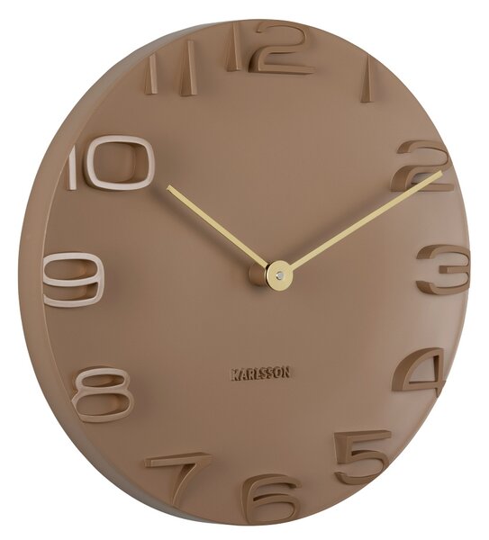 Karlsson Designové nástěnné hodiny 5311BR Karlsson, cappuccino