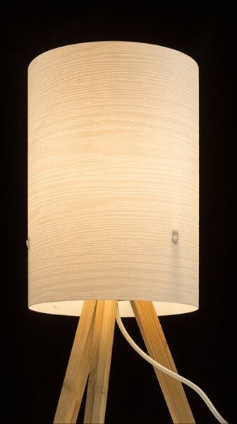 RUMBA stolní bílé PVC/dřevo 230V E14 11W - RED - DESIGN RENDL