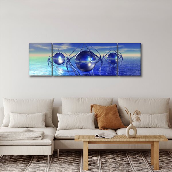 Obraz abstrakce - voda (170x50 cm)