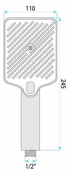 Rea, Sprchová hlavice REA JS-031 BRUSH GOLD, REA-03905