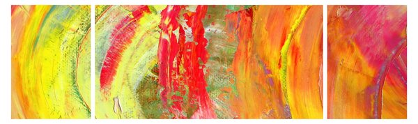 Obraz abstrakce - malba (170x50 cm)