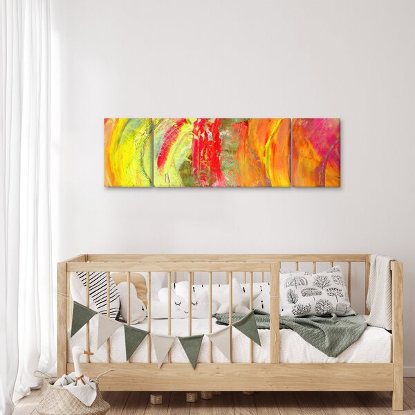 Obraz abstrakce - malba (170x50 cm)