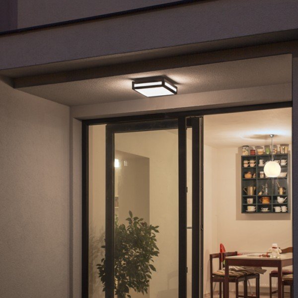 RED R10359 Venkovní svítidlo PLAKA stropní černá 230V E27 2x26W IP54 - RED - DESIGN RENDL
