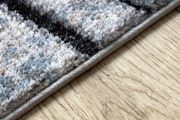 Koberec COZY 8874 Timber šedý/nebeský