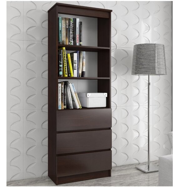 Regál R 60cm CLP 3 zásuvky 2 poličky wenge