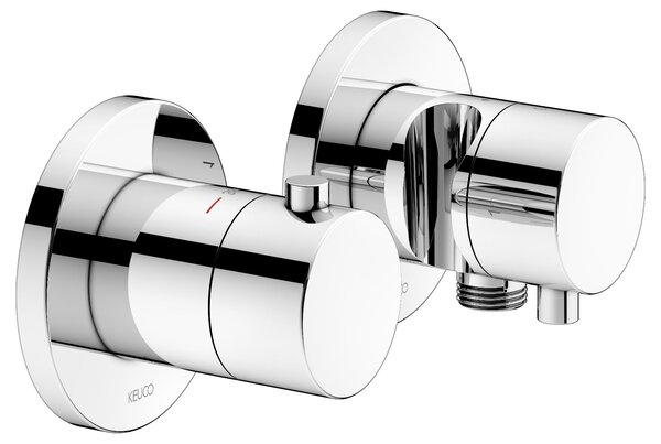 Keuco Edition 400 - Termostatická baterie pod omítku s přepínacím ventilem s napojením hadice a držákem sprchy, chrom 51553011221