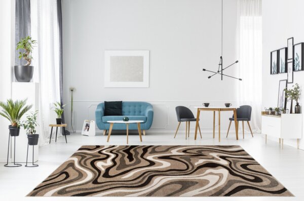 Koberec Sumatra C301B 3D Contour Cut tmavě béžový