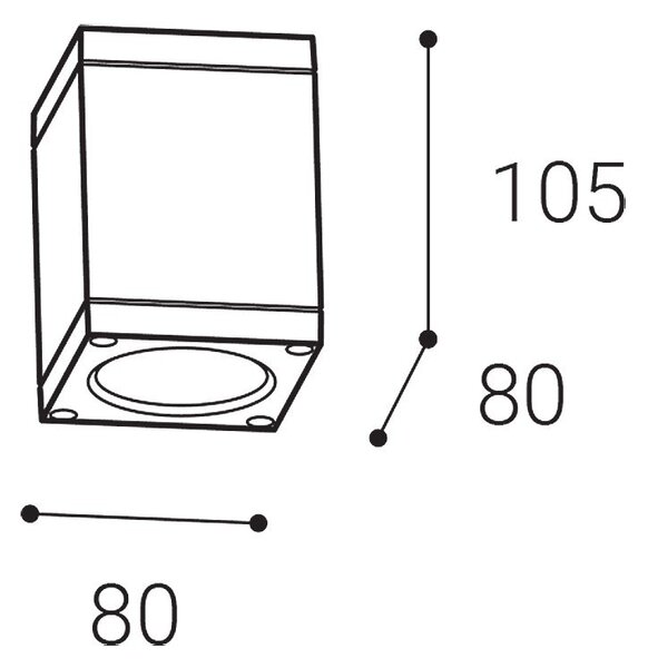 LED2 5130334D LED2 Venkovní stropní svítidlo KUBO, A DALI/PUSH 6W 3000K antracit - LED2 Lighting