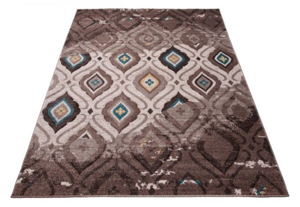 Koberec Sumatra H109A Geometric hnědý, tmavě béžový