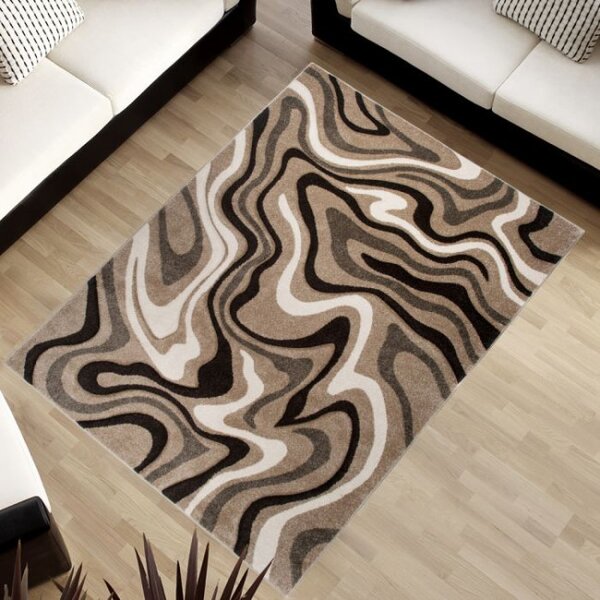 Koberec Sumatra C301B 3D Contour Cut tmavě béžový