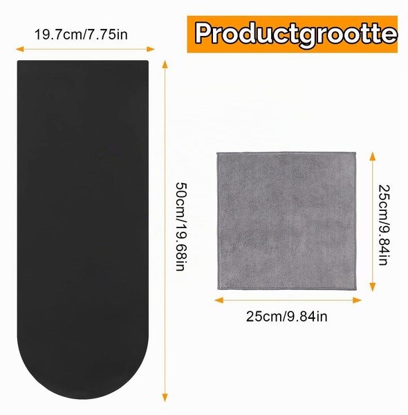 Podložka pod výrobník ledu, protiskluzová a odolná proti oděru, rozměry 19,7 x 50 x 0,5 cm