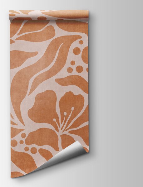 Fototapeta Design s květinovým vzorem inspirovaným přírodou, Květinové fototapety, Populární fototapety - Tapeko.co.cz