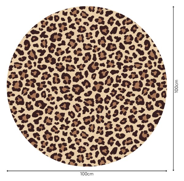 PIPPER. Kruhová samolepka na zeď "Leopardí vzor" Velikost: 100cm