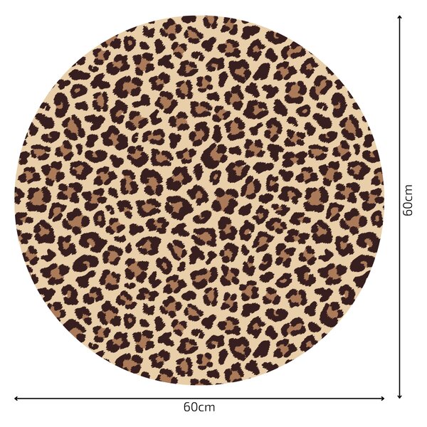 PIPPER. Kruhová samolepka na zeď "Leopardí vzor" Velikost: 100cm