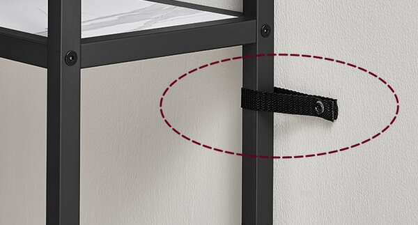 SONGMICS Konzolový stolek Vasagle Crem 80 cm černý/bílý mramor