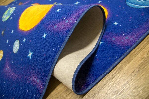 Associated Weavers Dětský kusový koberec Galaxy Vesmír Planety modrý Rozměr: 100x150 cm