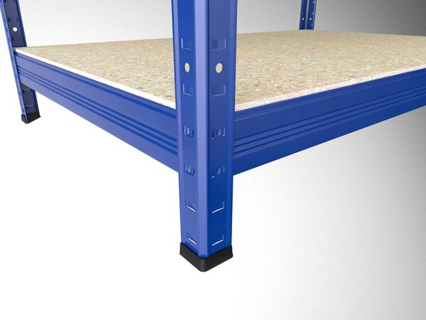 Regál do domácnosti Biedrax 35 x 60 x 210 cm, modrý, 7 polic OSB 10 mm, nosnost 200 kg na polici