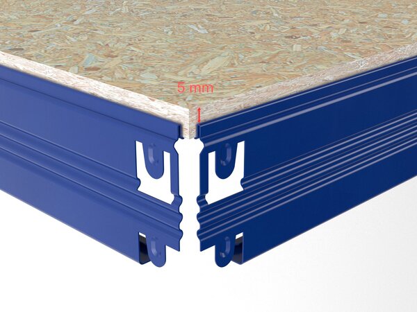 Regál do domácnosti Biedrax 35 x 60 x 210 cm, modrý, 7 polic OSB 10 mm, nosnost 200 kg na polici