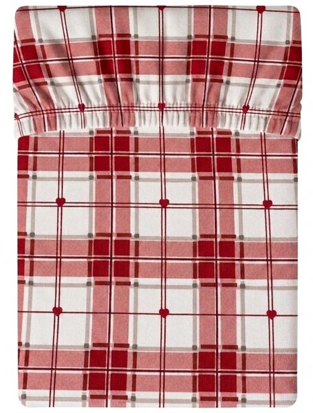 Prostěradlo z mikrovlákna TARTAN HEART barevné 90x200 cm