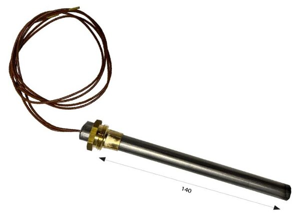 Topný odpor pro peletové kamna, průměr 9,9 mm, délka 140 mm, výkon 300 W