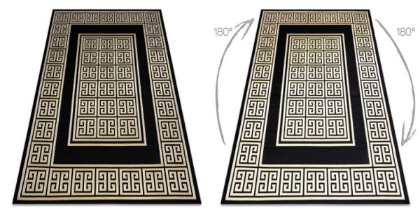 Koberec GLOSS 6776 86 Styl, greek - černý, zlatý