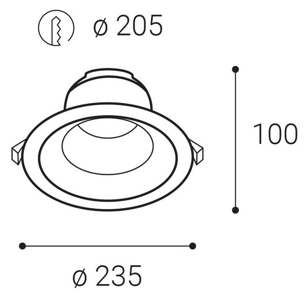 LED2 2236351 LED2 Zápustné venkovní svítidlo ALFA II 24 18-25W 3CCT 3000K/3500K/4000K UGR bílá - LED2 Lighting