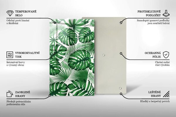 Skleněná deska do kuchyně Monstera odchází