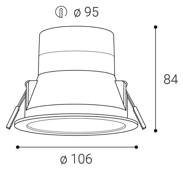 LED2 2236751DT LED2 Zápustné svítidlo ZERO II XL, W TRIAC DIM 8W 3000K/3500K/4000K bílá - LED2 Lighting