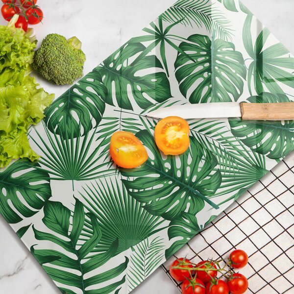Skleněná deska do kuchyně Monstera odchází