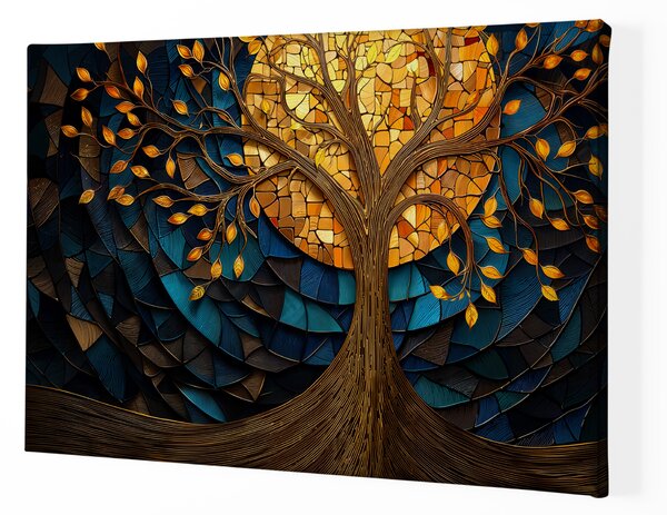 Obraz na plátně - Strom života Noční listy FeelHappy.cz Velikost obrazu (šířka x výška): 40 x 30 cm