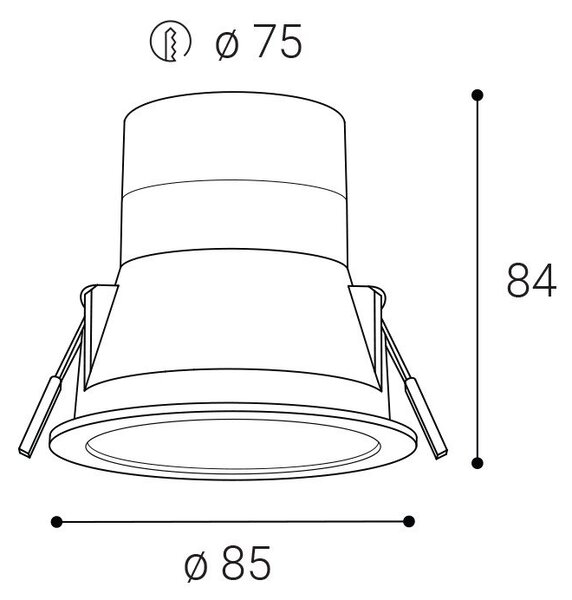 LED2 2236653DT LED2 Zápustné svítidlo ZERO II M, B TRIAC DIM 6W 3000K/3500K/4000K UGR černá - LED2 Lighting