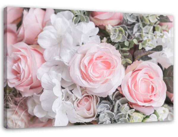 Obraz Růžové růže Rozměry: 120 x 80 cm, Provedení: Obraz na plátně