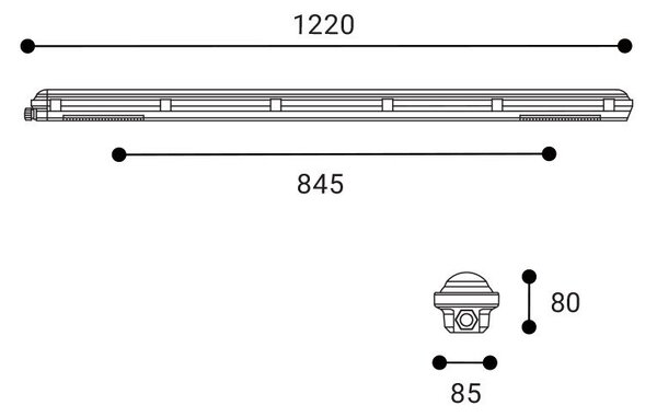 LED2 1221851 LED2 Svítidlo venkovní stropní DUSTER III 120 20-35W 3000K/3500K/4000K šedá