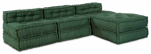 Modulová pohovka 4 pcs Zelená Textil