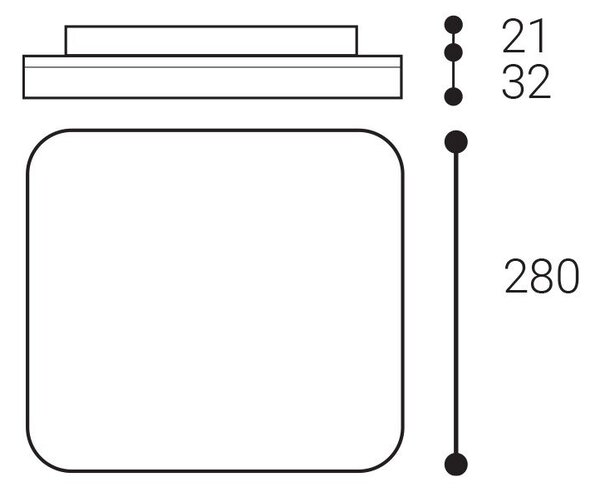 LED2 1430551 Svítidlo stropní venkovní SQUARE III 28 23W 3000K/3500K/4000K bílá - LED2 Lighting