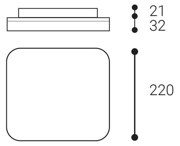 LED2 1430451 LED2 Stropní venkovní svítidlo SQUARE III 22 15W 3000K/3500K/4000K bílá - LED2 Lighting