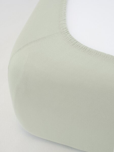 MK Lůžkoviny Jersey prostěradlo do postýlky Classic 60 × 120 cm - šedozelená