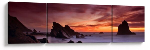 Obraz západu slunce na pobřeží (170x50 cm)