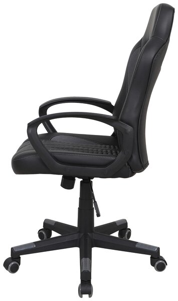 HERNÍ ŽIDLE, vzhled kůže, síťovina, šedá, černá MID.YOU - Online Only kancelářské židle, Online Only