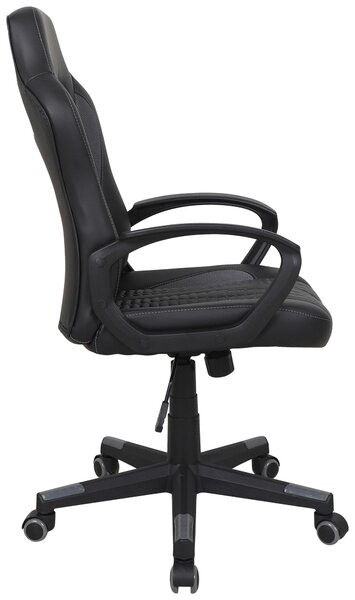 HERNÍ ŽIDLE, vzhled kůže, síťovina, šedá, černá MID.YOU - Online Only kancelářské židle, Online Only