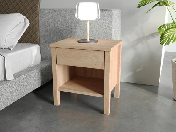 NOČNÍ STOLEK, jádrový buk, jádrový buk, 47/49/37 cm MID.YOU - Online Only noční stolky, Online Only