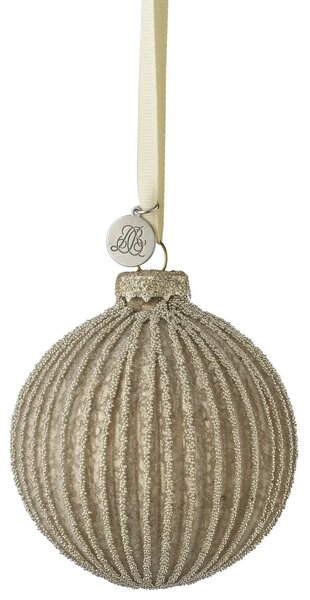 Lene Bjerre Skleněná ozdoba Norille Stripes - Brown LB323