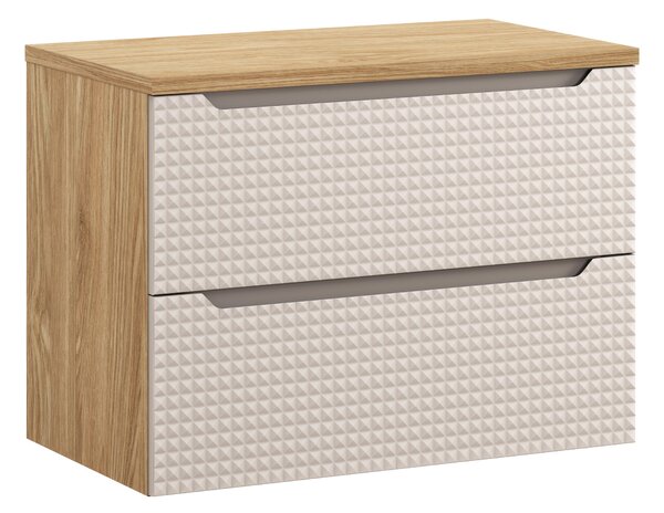 Comad Koupelnová skříňka pod deskové umyvadlo SET-LXB B 80 dub olejovaný/béžová