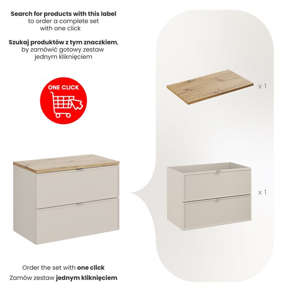 Comad Koupelnová skříňka pod deskové umyvadlo SET-BC B Artisan 80 kašmír/dub artisan