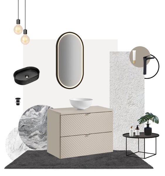 Comad Koupelnová skříňka pod umyvadlo Viva Cashmere 80 kašmír