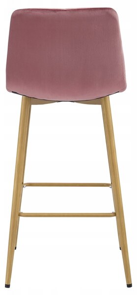 Barová židle POZZA VELVET, růžová
