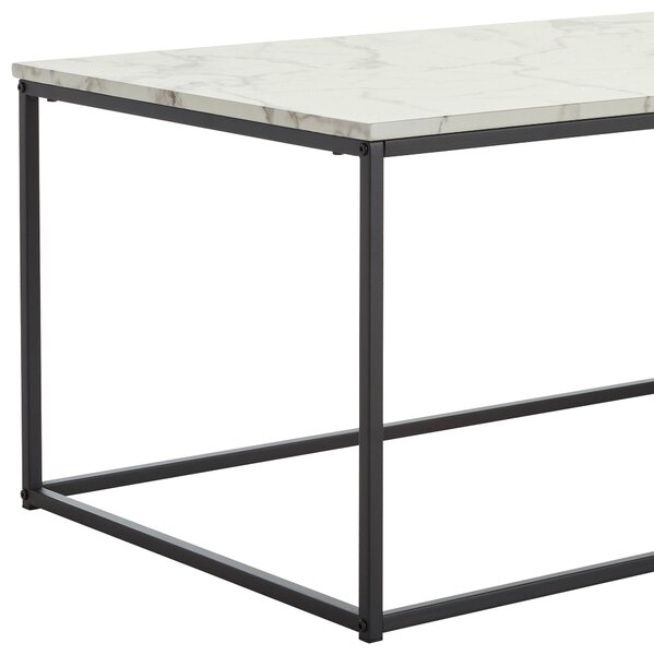 KONFERENČNÍ STOLEK, černá, bílá, kov, kompozitní dřevo, 100/60/45 cm MID.YOU - Konferenční stolky, Online Only