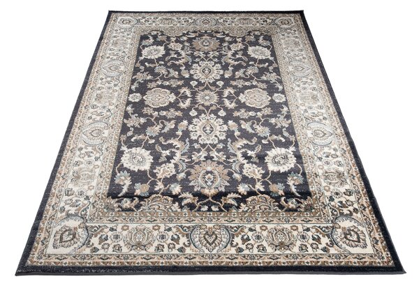 Makro Abra Kusový koberec klasický DUBAI L748B antracitový Rozměr: 60x100 cm